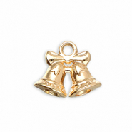Bedels metaal kerstklokken Gold