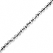 Hematite kralen rond 6mm facet geslepen Silver