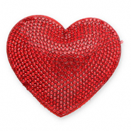 Statement hangers met strass hart Red