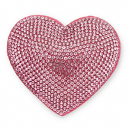 Statement hangers met strass hart Light pink