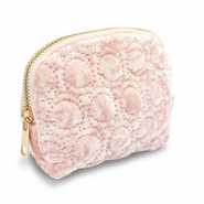 BY31® Etui velvet met gestikte cirkels Light pink