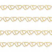 Roestvrij stalen (RVS) Stainless steel onderdelen jasseron hartjes Gold