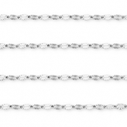 Roestvrij stalen (RVS) Stainless steel onderdelen jasseron ovaal Silver