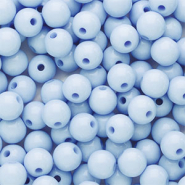 6 mm acryl kralen matt Icy blue