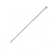 Roestvrij stalen (RVS) Stainless steel onderdelen nietstift 50mm Rosegold
