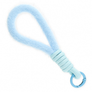 Trendy telefoonkoord pluche Pastel blue