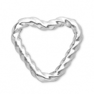 Roestvrij stalen (RVS) stainless steel onderdelen tussenstuk hart Silver