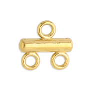 Roestvrij stalen (RVS) Stainless steel onderdelen hangers met 2 oogjes Gold