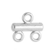Roestvrij stalen (RVS) Stainless steel onderdelen hangers met 2 oogjes Silver