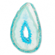 Natuursteen hangers agaat druppel Turquoise-green
