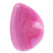 Natuursteen hangers agaat ovaal Multicolour pink-purple