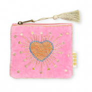 BY31® Etui hart met sterren Pink-light blue-gold
