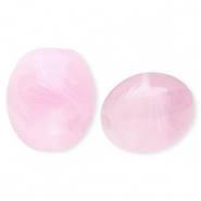 Acryl kralen ovaal Pink-marble