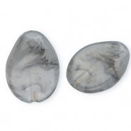 Acryl kralen druppel Grey-marble