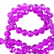 Top Facet kralen 6x4mm disc Tillandsia purple