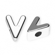 Letterkralen van acryl letter V Silver