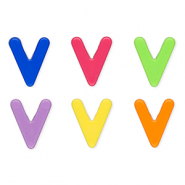 Letterkralen van acryl letter V Multicolour