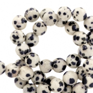 Natuursteen kralen dalmatian stone 4mm Elm grey-greige
