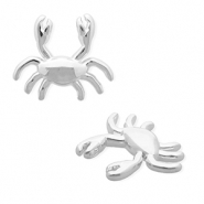 Bedels DQ® metaal krab Antiek zilver (nikkelvrij)