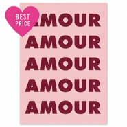 BY31® Sieraden kaartjes "Amour" Pink-bordeaux
