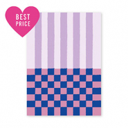 BY31® Sieraden kaartjes lijnen & blokjes Purple-pink-dark blue