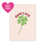 BY31® Sieraden kaartjes "Good luck" Light pink-green-rust red