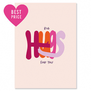 BY31® Sieraden kaartjes "Big hugs for you" Light pink-magenta pink-orange-lilac purple