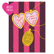 BY31® Sieraden kaartjes "You're a charm" Dark brown-magenta pink-gold