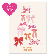 BY31® Sieraden kaartjes "Have a bowtiful Christmas!" Light beige-pink-red-warm orange