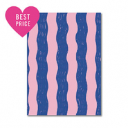 BY31&reg; Sieraden kaartjes golven Blue-light pink