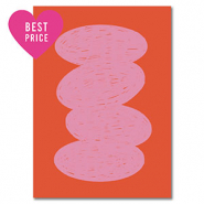 BY31&reg; Sieraden kaartjes ovaal Red-light pink