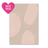 Sieraden kaartjes gezichten Light pink-rose