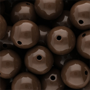 20 mm DQ acryl kralen shiny Cappuccino brown 19-1220 TCX