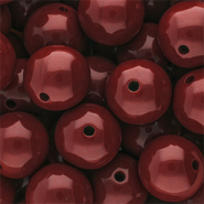 18 mm DQ acryl kralen shiny Salsa red 18-1657 TCX