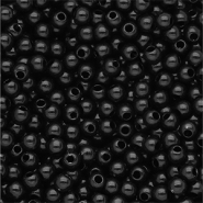 4 mm DQ acryl kralen shiny Black