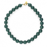 BY31® 16mm acryl kralenkettingen shiny Mediterranea green 19-4517 TCX-gold