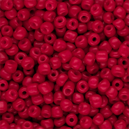 Glaskralen Rocailles 6/0 (4mm) Red