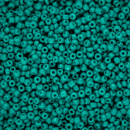 Glaskralen Rocailles 12/0 (2mm) Teal green