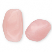 Acryl kralen rechthoek Light pink-marble