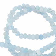 Natuursteen kralen 4mm facet geslepen Ice blue