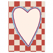 BY31® Sieraden kaartjes hart Crème-red-bordeaux red-light blue