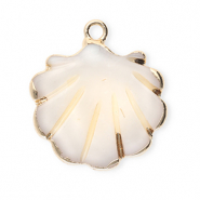 Schelp hangers specials Sint jacobsschelp White-gold