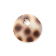 Schelp hangers specials rond Brown-beige