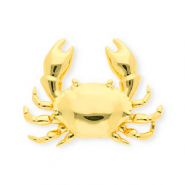 Eco-brass&reg; metaal bedels krab Gold
