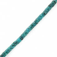 Natuursteen kralen disc 4mm Marble reef green