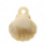 Acryl hangers schelp Beige-brown-white