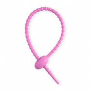 Gekleurde onderdelen siliconen tie wrap Orchid purple