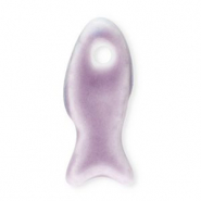 Kralen keramiek vis Light purple-blue