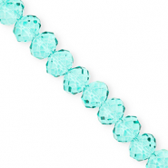 Top Facet kralen 12x9mm disc Turquoise green
