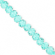 Top Facet kralen 8x6mm disc Turquoise green